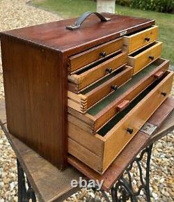 Vintage Emir 7 Drawer Toolmakers Cabinet Engineers Tool Craft Chest with Key