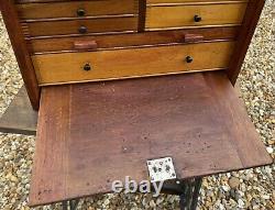 Vintage Emir 7 Drawer Toolmakers Cabinet Engineers Tool Craft Chest with Key