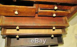 Vintage Engineers Multidrawer tool box chest 8 Drawer tool cabinet