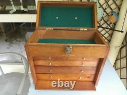 Vintage Engineers Tool Box / Chest, Collectors drawers, Watchmakers cabinet Case