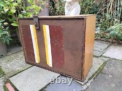 Vintage Engineers Tool Cabinet Chest Of Drawers Metal Cover Industrial 7 Drawers