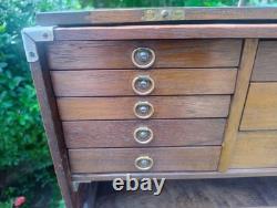 Vintage Engineers Tool Cabinet Hand Crafted By E. H With Drawers