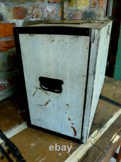 Vintage Engineers Tool Chest 3 Drawer Wooden Machinist Tool Cabinet