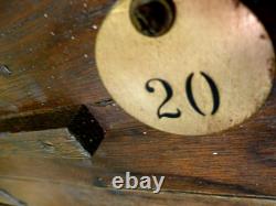 Vintage Engineers Tool Chest 3 Drawer Wooden Machinist Tool Cabinet