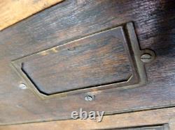 Vintage Engineers Tool Chest 3 Drawer Wooden Machinist Tool Cabinet