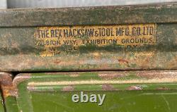 Vintage Industrial Metal Engineers Cabinet Chest Drawer Tool Storage Rex Hacksaw