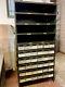 Vintage Industrial Steel Tool/parts/storage Cabinet 36 Drawers And Shelving
