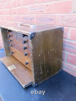 Vintage Moore & Wright 7 Drawer Engineers Tool Chest / Cabinet /Box with 2 keys