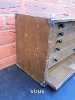 Vintage Moore & Wright 7 Drawer Engineers Tool Chest / Cabinet /Box with 2 keys