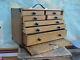 Vintage Moore & Wright 7 Drawer Wooden Engineers Tool Box Chest