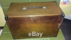 Vintage Moore & Wright Wooden Engineer Cabinet 7 Drawer Key Front Panel Toolbox