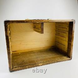 Vintage Moore and Wright Engineers Wooden Tool Cabinet Complete with 7 Drawers