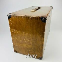 Vintage Moore and Wright Engineers Wooden Tool Cabinet Complete with 7 Drawers