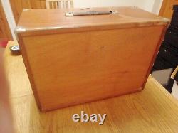 Vintage NESLEIN 8 Drawer Engineers Toolmaker Wooden Tool Cabinet Chest Tool Box