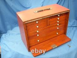 Vintage Neslein Engineers tool cabinet with eight drawers and Key