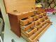 Vintage Oak Watchmakers Cabinet Collectors Drawers Tool Chest Jewelry Box Sewing