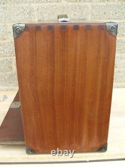 Vintage Old Neslein Engineers 7 Drawer Toolbox Wooden Tool Box Storage Cabinet