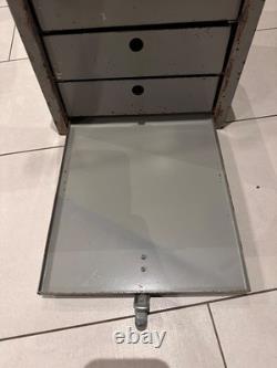 Vintage Secure Metal'Tool' Cabinet Closing Front Secure Drawer Unit Heavyweight