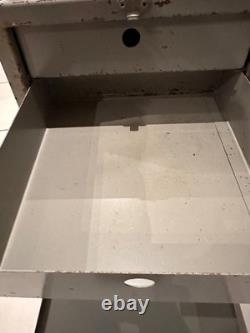 Vintage Secure Metal'Tool' Cabinet Closing Front Secure Drawer Unit Heavyweight