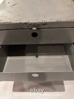 Vintage Secure Metal'Tool' Cabinet Closing Front Secure Drawer Unit Heavyweight