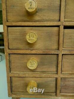 Vintage Small Apothecary Cabinet Collectors Drawers Tool Box / Chest Early 1900