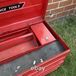Vintage Snap-On 7 Drawer Top Tool Chest Cabinet Red Mechanics Toolbox 29in UK
