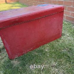 Vintage Snap-On 7 Drawer Top Tool Chest Cabinet Red Mechanics Toolbox 29in UK