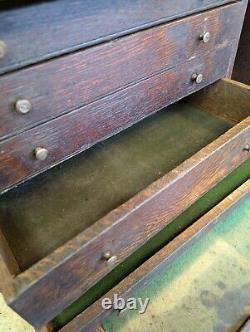 Vintage Solid Wood Vintage Engineers/Carpenters Tool Of Chest Drawers Cabinet