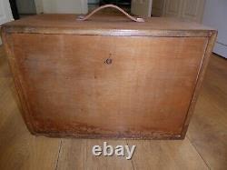 Vintage UNION 8 Drawer Engineers Toolmaker Wooden Tool Cabinet Chest Toolbox