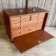 Vintage Union 7 Drawer Engineers Tool Makers Cabinet Chest With Key