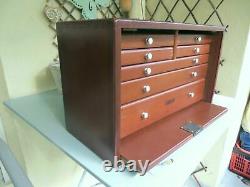 Vintage Union Engineers Tool Box / Chest Collectors drawers Watchmakers cabinet