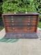 Vintage Union Engineers Wooden Toolmakers Chest Box 5 Drawer Cabinet Needs Tlc
