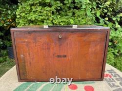 Vintage Union Engineers Wooden Toolmakers Chest Box 5 Drawer Cabinet needs tlc