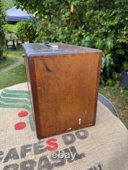 Vintage Union Engineers Wooden Toolmakers Chest Box 5 Drawer Cabinet needs tlc