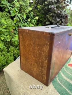 Vintage Union Engineers Wooden Toolmakers Chest Box 5 Drawer Cabinet needs tlc