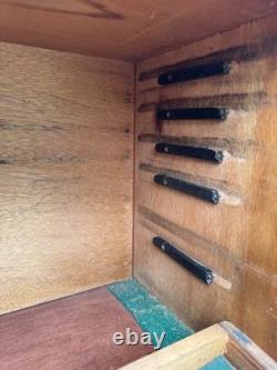 Vintage Union Engineers Wooden Toolmakers Chest Box 5 Drawer Cabinet needs tlc
