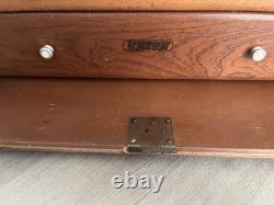Vintage Union Engineers Wooden Toolmakers Chest Box Five Drawer Cabinet