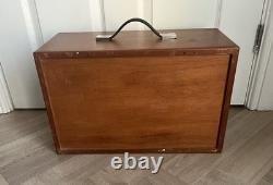 Vintage Union Engineers Wooden Toolmakers Chest Box Five Drawer Cabinet