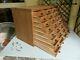 Vintage Watchmakers Cabinet Collectors Drawers Engineers Tool Box Chest Case Of