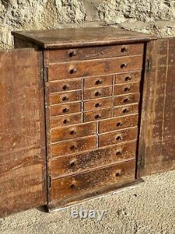 Vintage Watchmakers Cabinet, Collectors Drawers, Tool Chest / Box, Antique