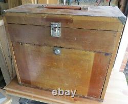 Vintage Wooden 7 Drawer Tool Cabinet / Chest