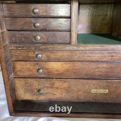 Vintage Wooden 8 Drawer Engineers Tool Cabinet DC Woodberry