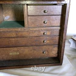 Vintage Wooden 8 Drawer Engineers Tool Cabinet DC Woodberry