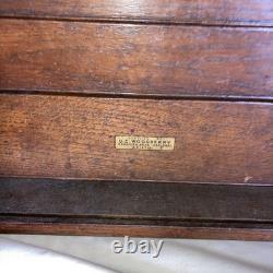 Vintage Wooden 8 Drawer Engineers Tool Cabinet DC Woodberry