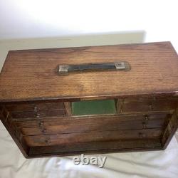 Vintage Wooden 8 Drawer Engineers Tool Cabinet DC Woodberry