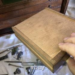 Vintage Wooden 8 Drawer Engineers Tool Cabinet DC Woodberry