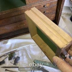 Vintage Wooden 8 Drawer Engineers Tool Cabinet DC Woodberry