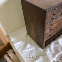 Vintage Wooden 8 Drawer Engineers Tool Cabinet DC Woodberry