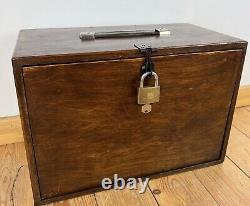 Vintage Wooden Collectors Engineers Tool Watch Makers Box Chest Cabinet 5 Drawer