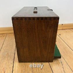 Vintage Wooden Collectors Engineers Tool Watch Makers Box Chest Cabinet 5 Drawer